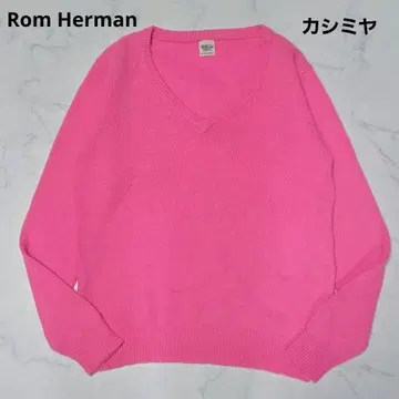 새상품급 론 헤르만 캐시미어 100% 니트 세일러 최근 모델 핑크 S