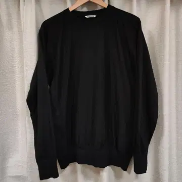 오라리 슈퍼 하이 게이지 맨투맨 풀오버 4 블랙