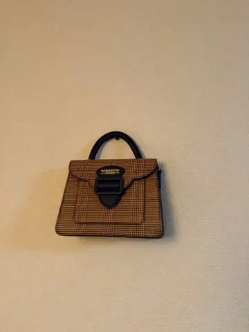 SAMANTHA VEGA 체크 무늬 핸드백