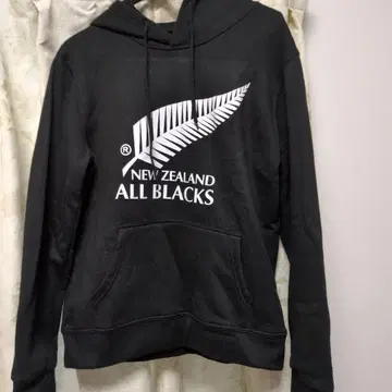 ALL BLACKS 후드 부착 후드티 블랙
