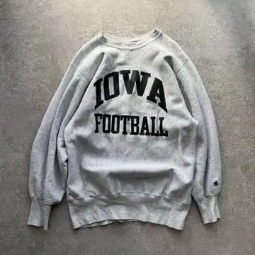 최상급 90s USA제 챔피온 리버스 위브 IOWA 그레이 XL