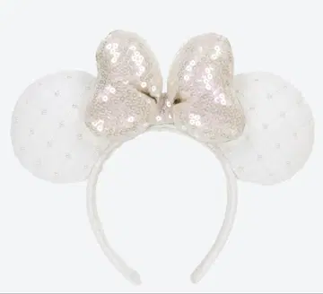 화이트 미키 귀 머리띠