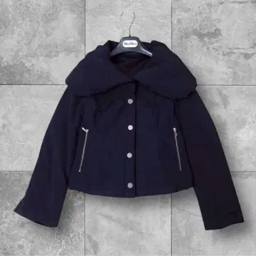 새상품급 FOXEY NEW YORK 볼륨 컬러 숏코트 38 블랙