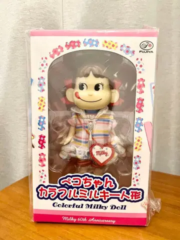 [미개봉] 페코짱 컬러풀 밀키 인형 후지야 밀키 60주년 기념