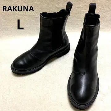 [ RAKUNA ] 척추 교정 사이드 고어 부츠 라쿠나 숏부츠 블랙 L