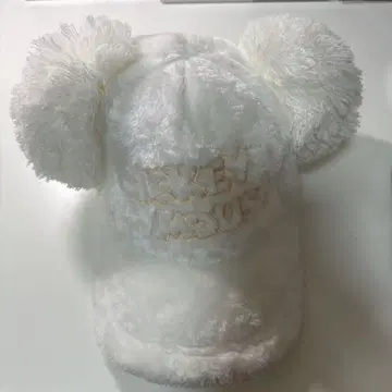 디즈니 팬캡 미키 폼폼 캡 화이트