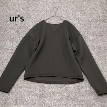 [ ur's ] 유어즈 종이상자 V넥 오버 사이즈 탑 티셔츠