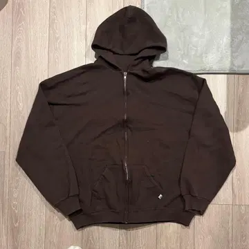 Russell 무지 풀 집업 후드티