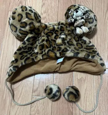 디즈니 미니 레오파드 무늬 팬캡