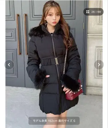 [ RESEXXY ] 후드 부착 다운 코트