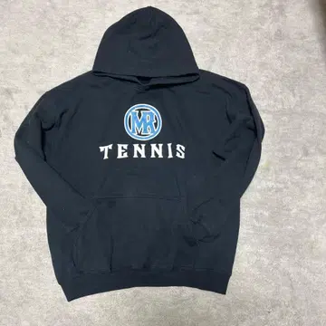 Gildan 테니스 로고 블랙 후드티