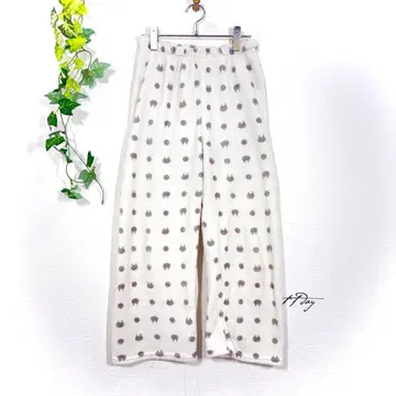 고양이 패턴 노브랜드 새상품급 푹신한 플리스 룸웨어 팬츠 도트