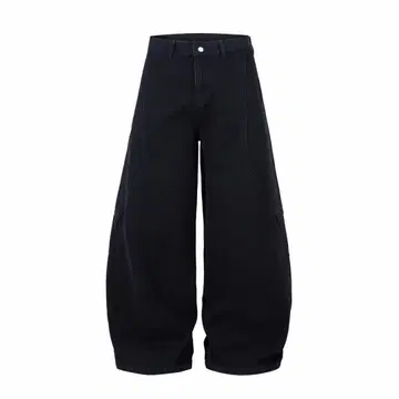 커브 와이드 레그 팬츠 블랙