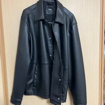 ZARA 블랙 가죽 자켓 L