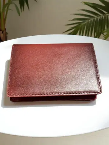 새상품 가죽제품 명함지갑 와인 레드