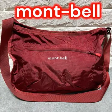 새상품급 mont bell L.W 숄더백 나일론 와인 레드