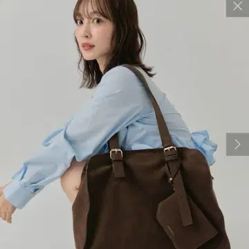 mystic 스웨이드풍 브라운 토트백