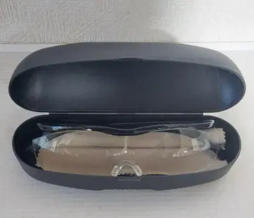 Hazuki 루페 1.6배 클리어 안경형 돋보기 하드 케이스 포함