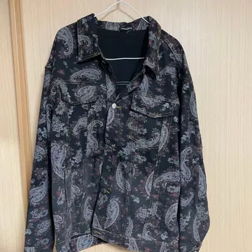 페이즐리 무늬 데님 자켓