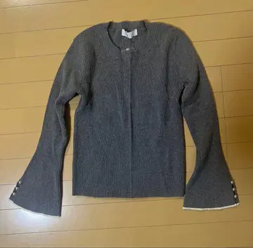 그레이 긴팔 가디건 F 사이즈