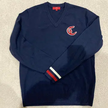 캘러웨이 네이비 V넥 스웨터 L