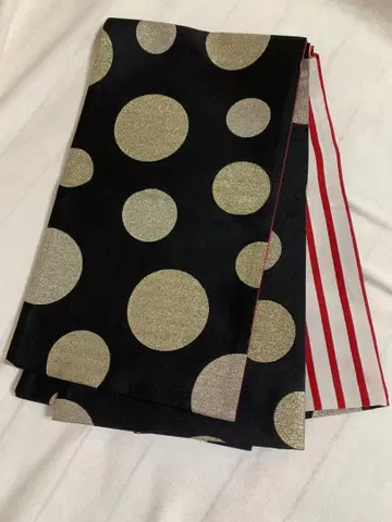 후리후 후쿠로 오비 물방울 패턴