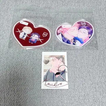 러브 체인 러브 진 에비노 비스크 아크릴 코스터 금박 폴라로이드풍 카드