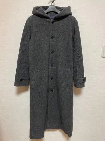 새상품급/ichi 이치/이탈리아제 원단 롱 보아 코트/GRAY