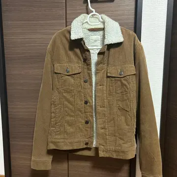 H&M 코듀로이 데님 자켓 보아 옷깃