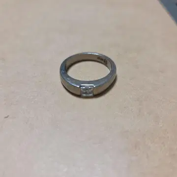 실버 반지 스퀘어 컷 보석 포함