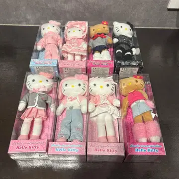 헬로키티 옷장 컬렉션 마스코트 홀더 8점 세트