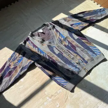 빈티지 아가일 어소트 가디건