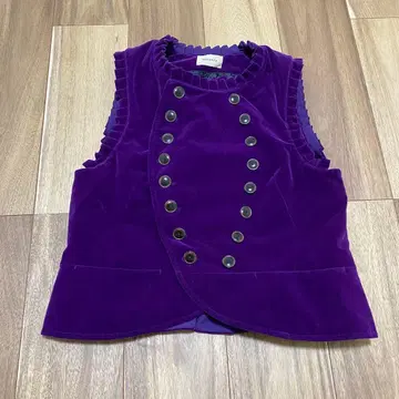 maturely 보라색 프릴 베스트