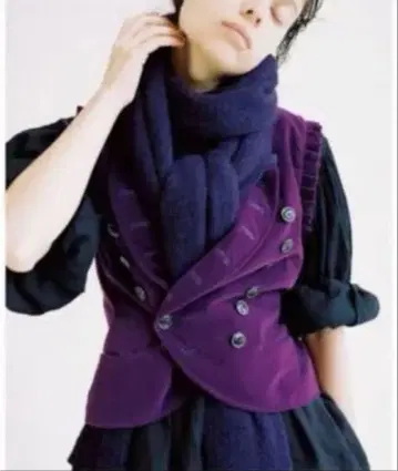 BEAMSBOY maturely 보라색 프릴 베스트