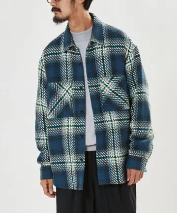 DEVEAUX 바스켓 체크 자켓 M 사이즈 네이비