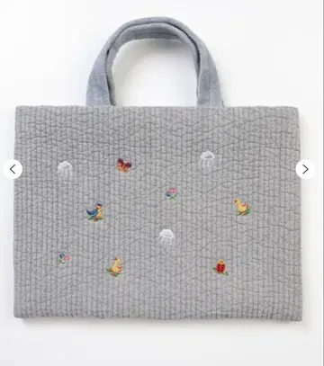 FEILER 자수 토트백 그레이 비오는날 콜라보 완판템