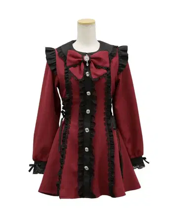 원피스 빨간색 지뢰계 양산계 유니폼