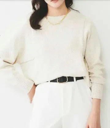 [ 루즈핏/세탁 가능 ] 라메 믹스 로우게이지 니트 UNTITLED