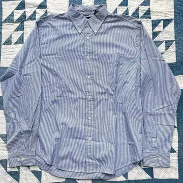 GAP 버튼다운 셔츠 스트라이프 코튼 블루 화이트 구제 의류