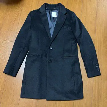 MORGAN HOMME 블랙 체스터 코트