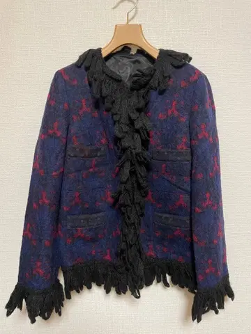 새상품급/ANNA SUI/프린지 숏코트/4/USA제