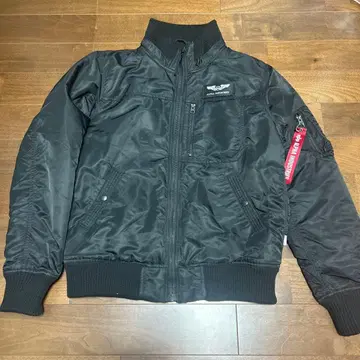 Alpha 블랙 MA-1 플라이트 자켓