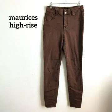 maurices 하이라이즈 브라운 스키니 팬츠 롱 바지 브라운