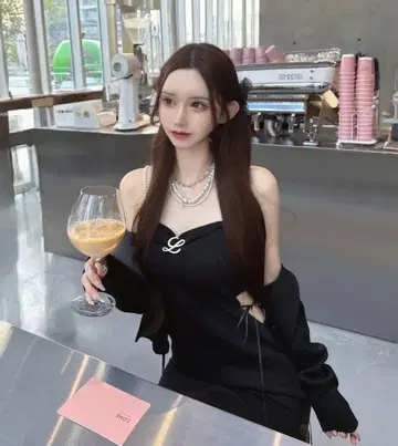 루미뇽 Ballet L charm dress set [ 블랙 ]