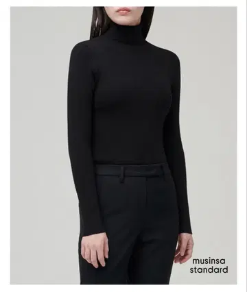 완판템 여성용 리브 슬림 터틀넥 니트