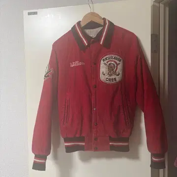 80s 코듀로이 바시티 자켓