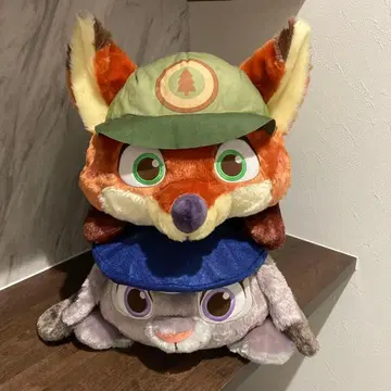 남코 한정판 주토피아 빨간 볼 뒹굴 슈퍼 라지 키즈 봉제 인형 2종