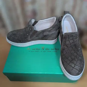 de ocho A de ocho 그레이 슬립온 스니커즈