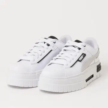 PUMA 메이즈 크러쉬드 스니커즈 25.5cm 화이트 그레이