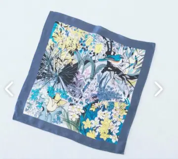 [미사용] [샘플] 북유럽 생활 잡화점 실크 스카프 블루